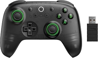 8Bitdo Ultimate 2C Wireless Controller for Windows PC and Android, with 1000 Hz Polling Rate, Hall Effect Joysticks and Triggers, and Remappable L4/R4 Bumpers (Transparent Black)