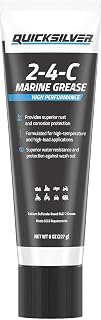 Quicksilver 2-4-C Marine Grease, 8 oz Tube | Multi-Purpose Lubrication for Marine and Boating Applications