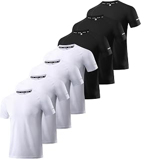 Boyzn 1, 3, 5 or 7 Pack Men's Workout Running Shirts, Dry Fit Moisture Wicking T-Shirt, Gym Athletic Short Sleeve Tee Shirts
