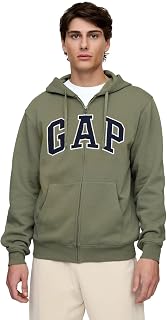 Gap Heritage Logo Hoodie Hooded Full Zip Men's Tracksuit Top (Pack of 1)