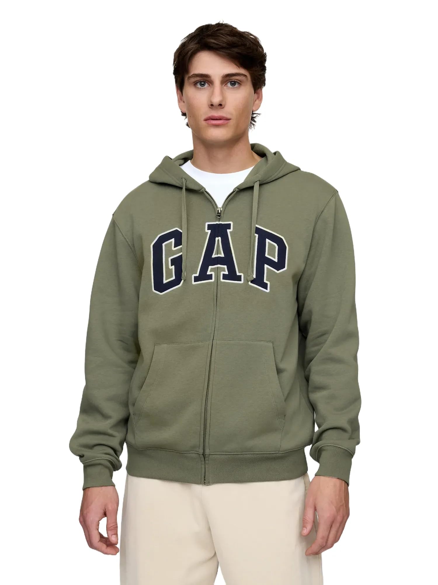 Gap Heritage Logo Hoodie Hooded Full Zip Men's Tracksuit Top (Pack of 1)