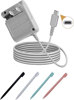 DS Lite Charger Kit Compatible with DS Lite 100-240V Wall Plug Adapter with 4 Stylus Pen for DS Lite