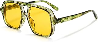 TYA Retro Aviator Sunglasses for Women Men Oversized Square Sun Glasses