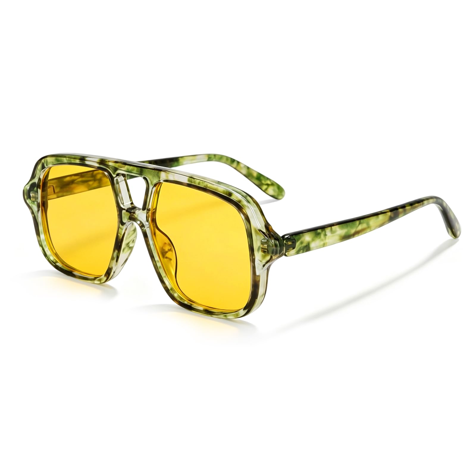 TYA Retro Aviator Sunglasses for Women Men Oversized Square Sun Glasses