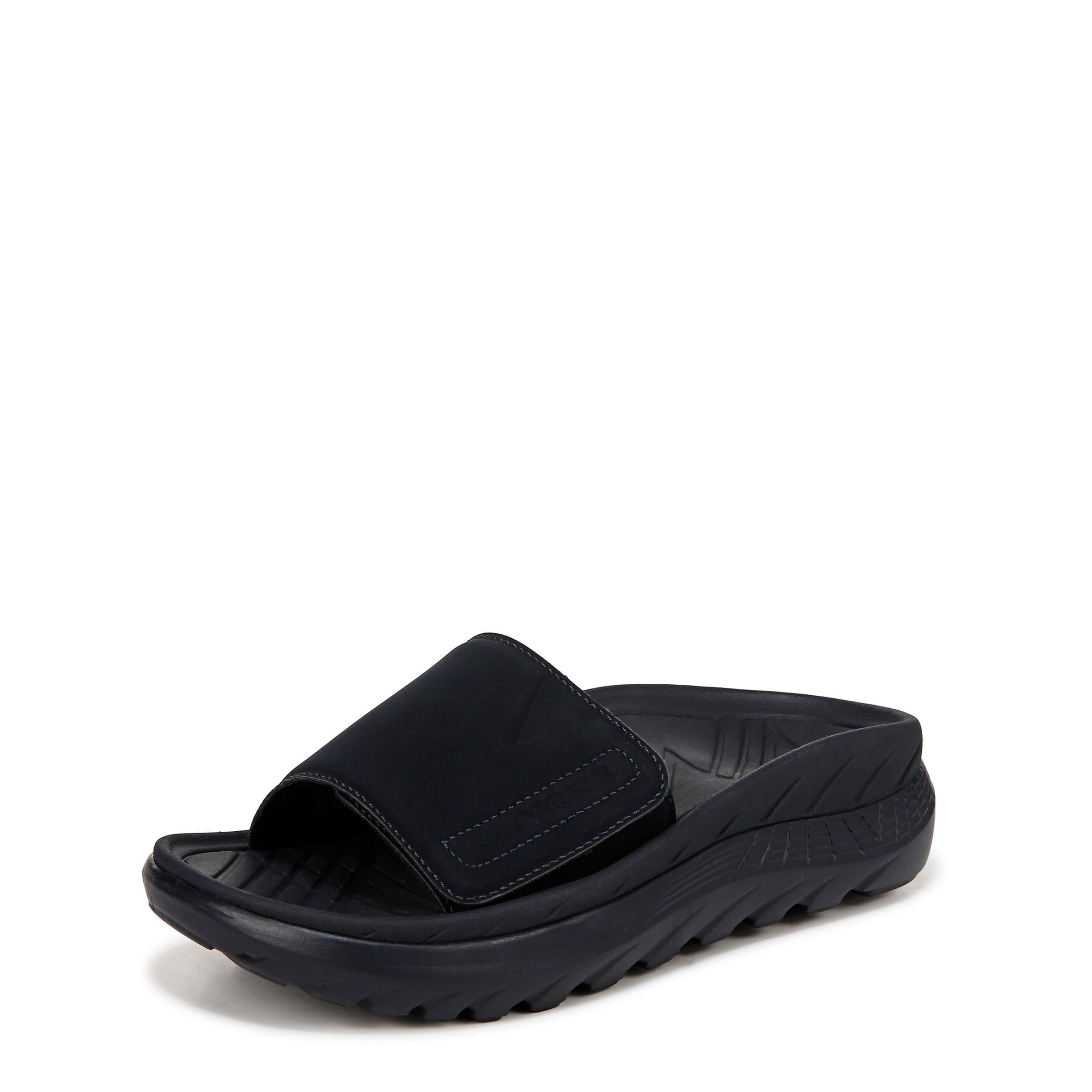 Vionic Unisex Recovery Sandals with Arch Support, Synthetic Black, 3.5 UK