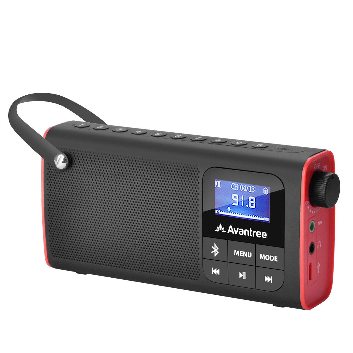 Avantree SP850 Rechargeable Portable FM Radio with Bluetooth Speaker and SD Card