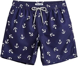 maamgic Men's Swim Trunks 5 Inch Mesh Lining Quick Dry Swim Shorts
