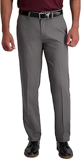 Haggar Men's Cool 18 Pro Straight Fit Flat Front Super Flex Waistband Casual Pant