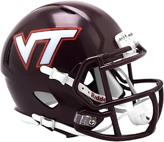 Virginia Tech Maroon Revolution SPEED Mini Football Helmet - New in Riddell Box