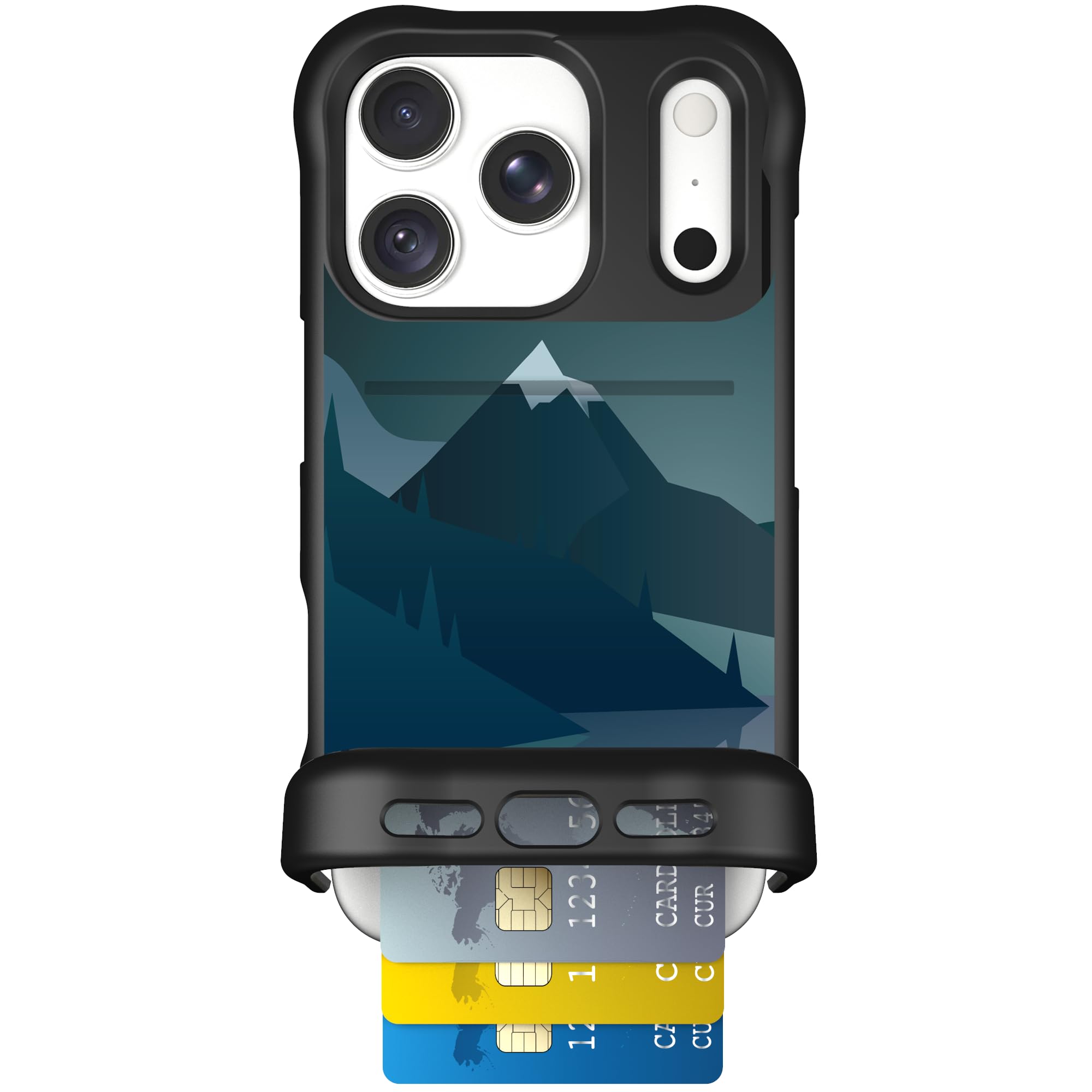 Scooch for iPhone 18 Pro/17 Pro Wallet Case, Wingmate, Midnight Ridge