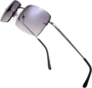 The Fresh Minimalist Small Rectangular Sunglasses Clear Eyewear Spring Hinge - Gift Box Package