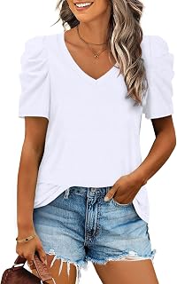 XIEERDUO Camisetas y blusas de manga 3/4 para mujer, estilo casual, cuello redondo, ropa de moda, ajuste holgado, a la moda