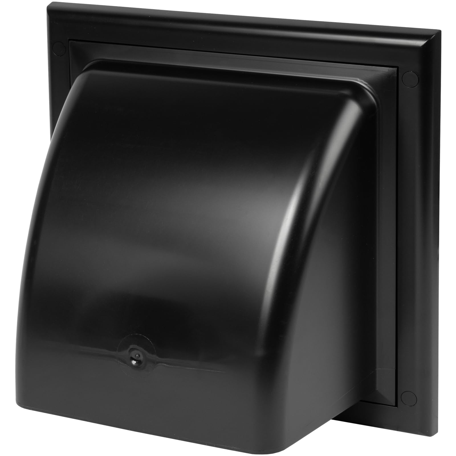 Awenta 6'' Inch Exhaust Hood Vent with Rain Cover, Black, Outdoor Air Vent Cover