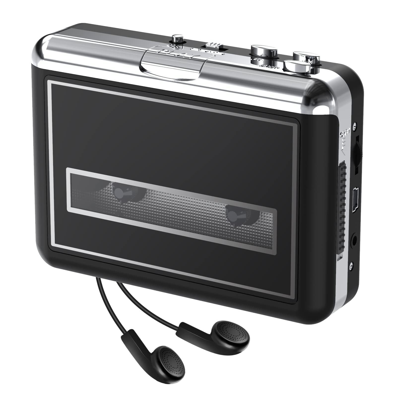 Cassette Player - Compact Tape Player Portable Recorder with Earphone-Convert Au