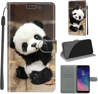Samsung Galaxy A6 (2018) Case, with Card Slots and Kickstand Premium PU Leather Protective Bumper Case for Samsung Galaxy A6 (2018)