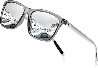 KANASTAL Size Polarised Sunglasses Men and Women Retro Classic Mirrored Sunglasses with Al-Mg Temple UV400 Protection for Travel Hiking Fishing and Everyday Use