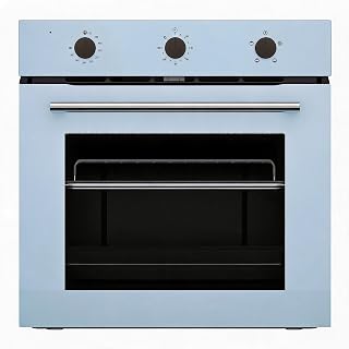 PtioHavn 24 Inch Built-in Electric Wall Oven 4 Cooking Modes Knob Control | Galvanized Steel Four Heat Functions Five Shelf Levels Interior Light for Home Cooks and Small Kitchens White