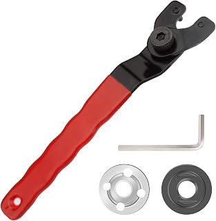Rybtd Universal Angle Grinder Spanner 8-48mm Adjustable Pin Spanner with Allen Key Fitting Part Inner Outer Flange Home Spanner Wrenches Repair Tool Applied to 4''5''6''7''9'' Angle Grinder Polisher