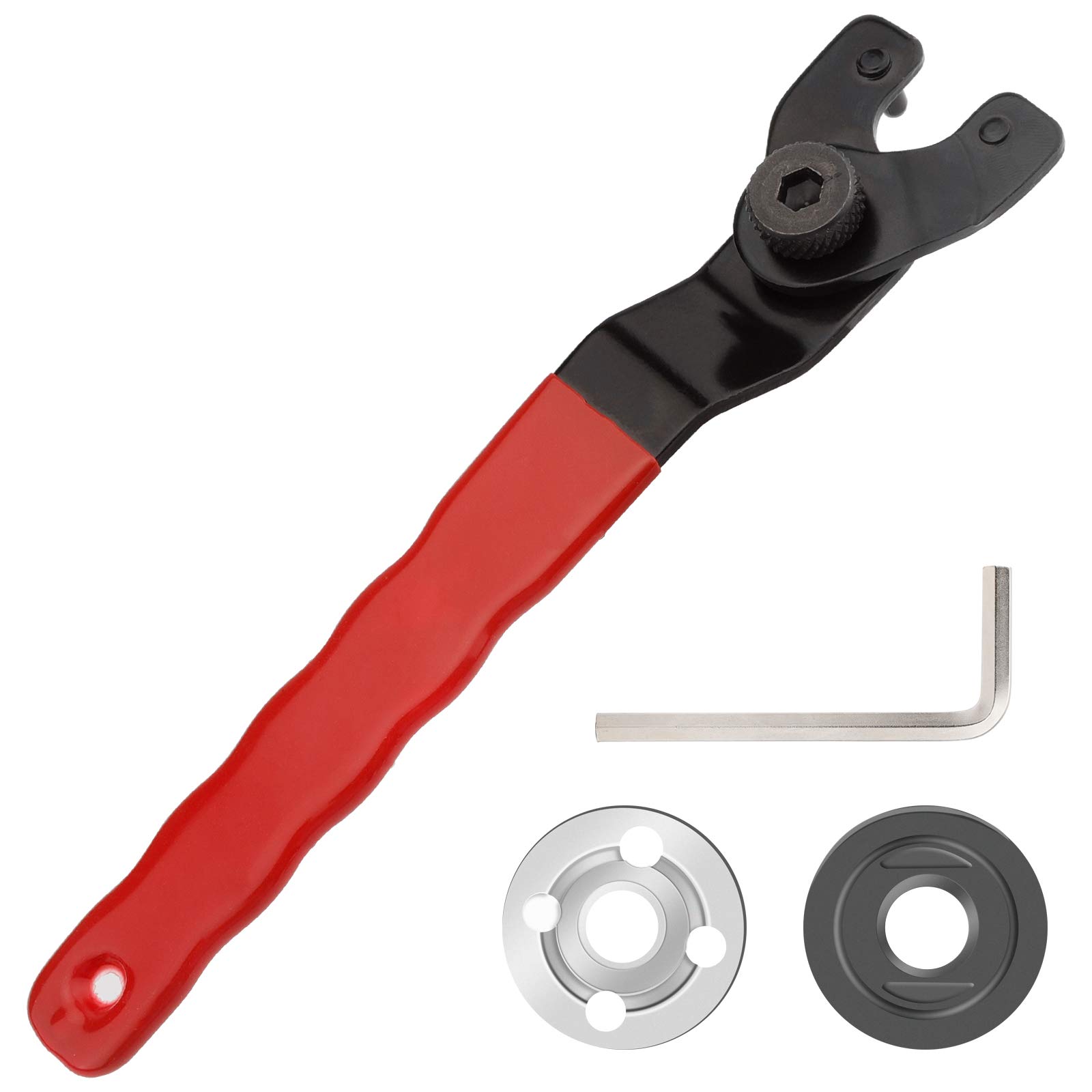 Rybtd Universal Angle Grinder Spanner 8-48mm Adjustable Pin Spanner with Allen K