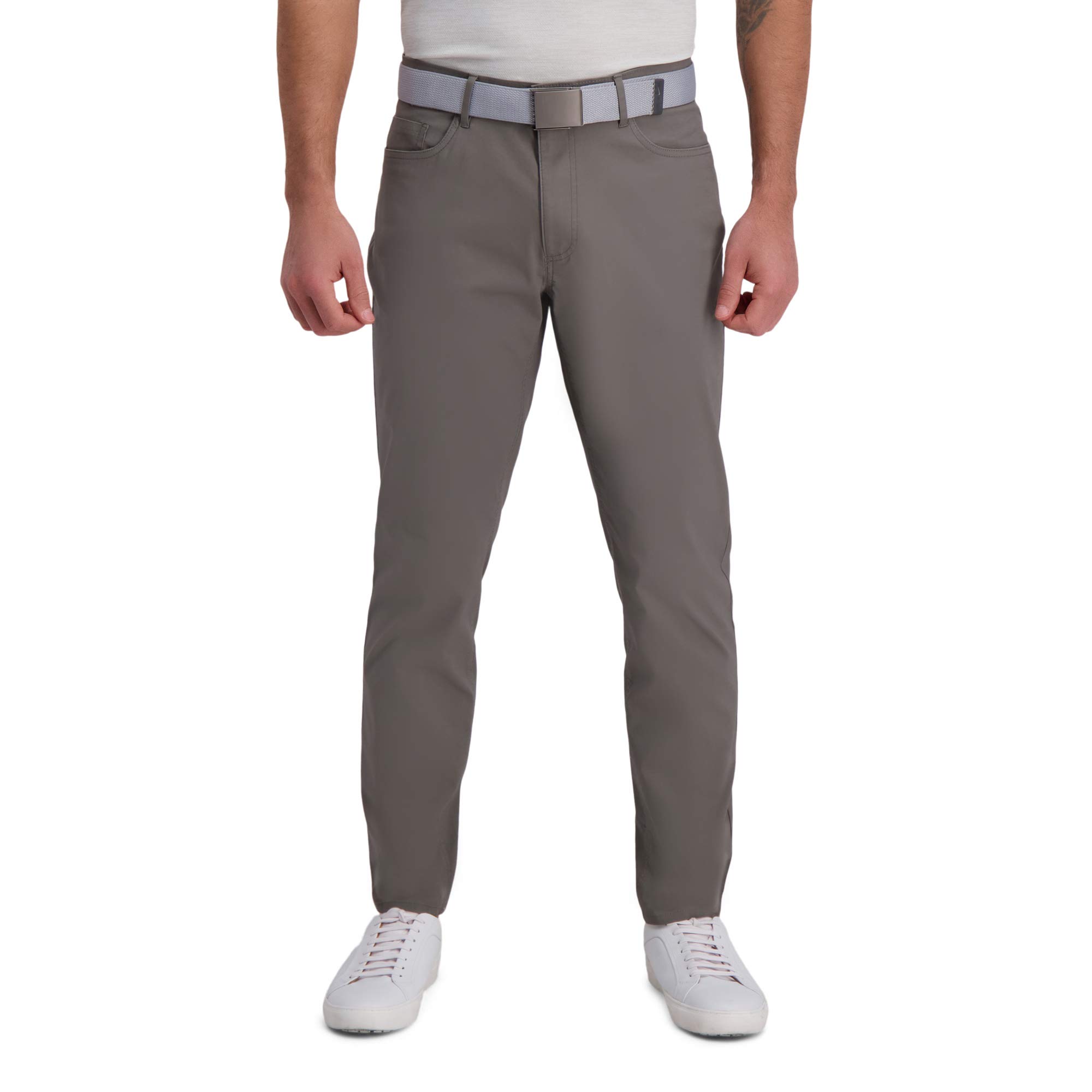 Haggar - Active Series Slim Fit Flat Front 5-Pocket Tech Pant, Men's Casual Trou