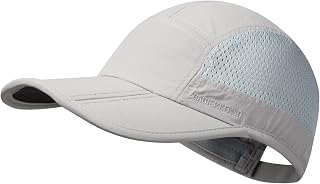 GADIEMKENSD Folding Running Man Hat Visors Sport Cap Summer Mesh Unstructured Quick Drying Hat Unisex