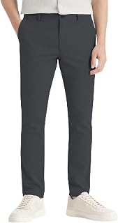 WESTACE Mens Chino Pants Slim Fit Casual Classic Flat Front Stretch Flex Cotton Chino Khaki Pants Sizes 30W-40W