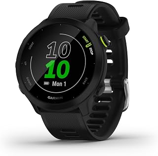Garmin Forerunner 55 Easy to Use Lightweight GPS Running Smartwatch, Running and Training Guidance, Safety and Tracking Features included