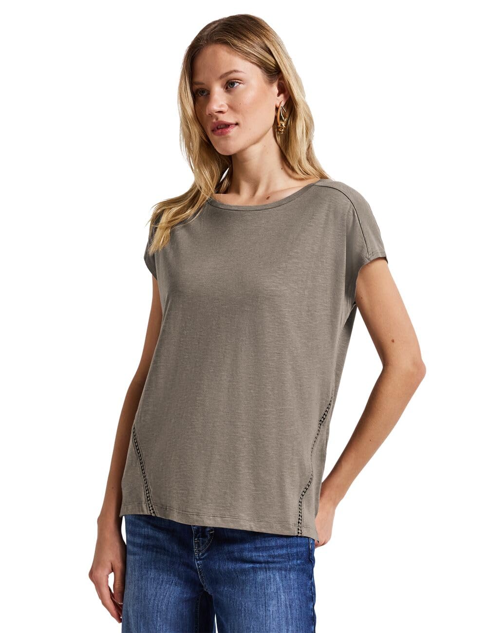 Street One Women's Crochet Detail T-Shirt
