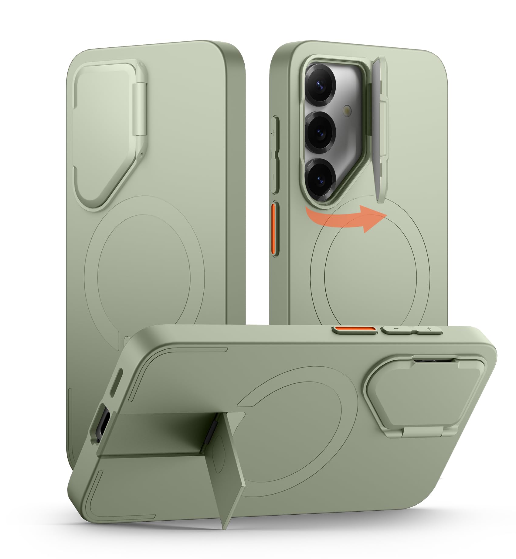 SURITCH Magnetic Case Compatible with Samsung Galaxy S25, with Camera Cover & Ad