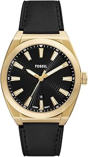 Fossil - Orologio da uomo Fossil Everett a 3 lancette, cassa 42 mm, movimento al quarzo, cinturino in acciaio inossidabile
