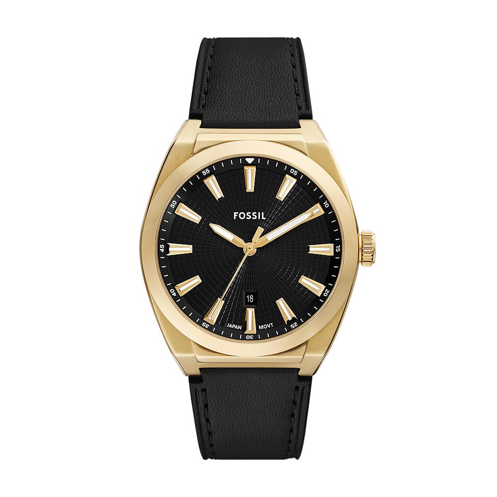 Fossil - Orologio da uomo Fossil Everett a 3 lancette, cassa 42 mm, movimento al