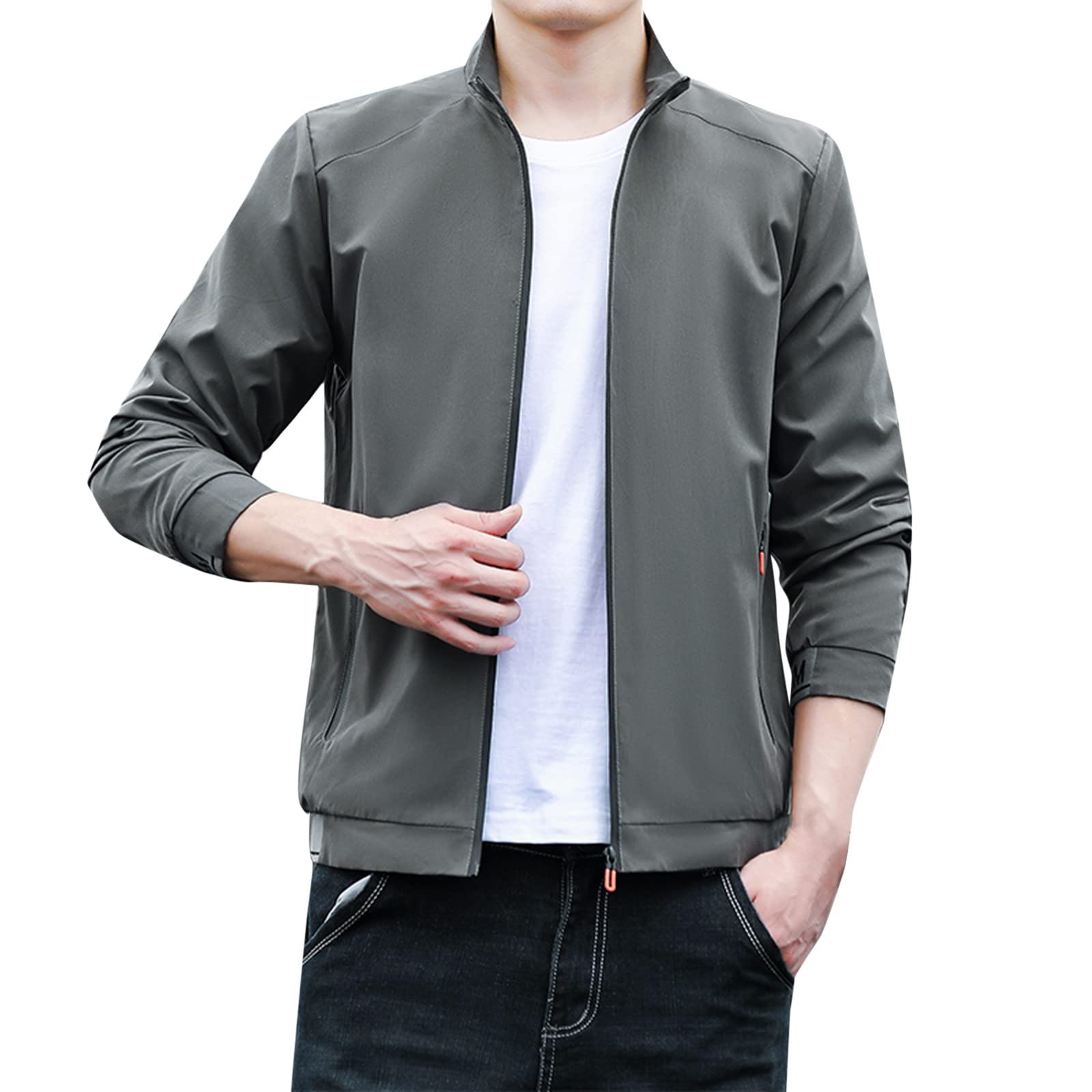Spring Lightweight Jacket Classic Mid-Season Jacket with Zip Coat Leisure Multi-