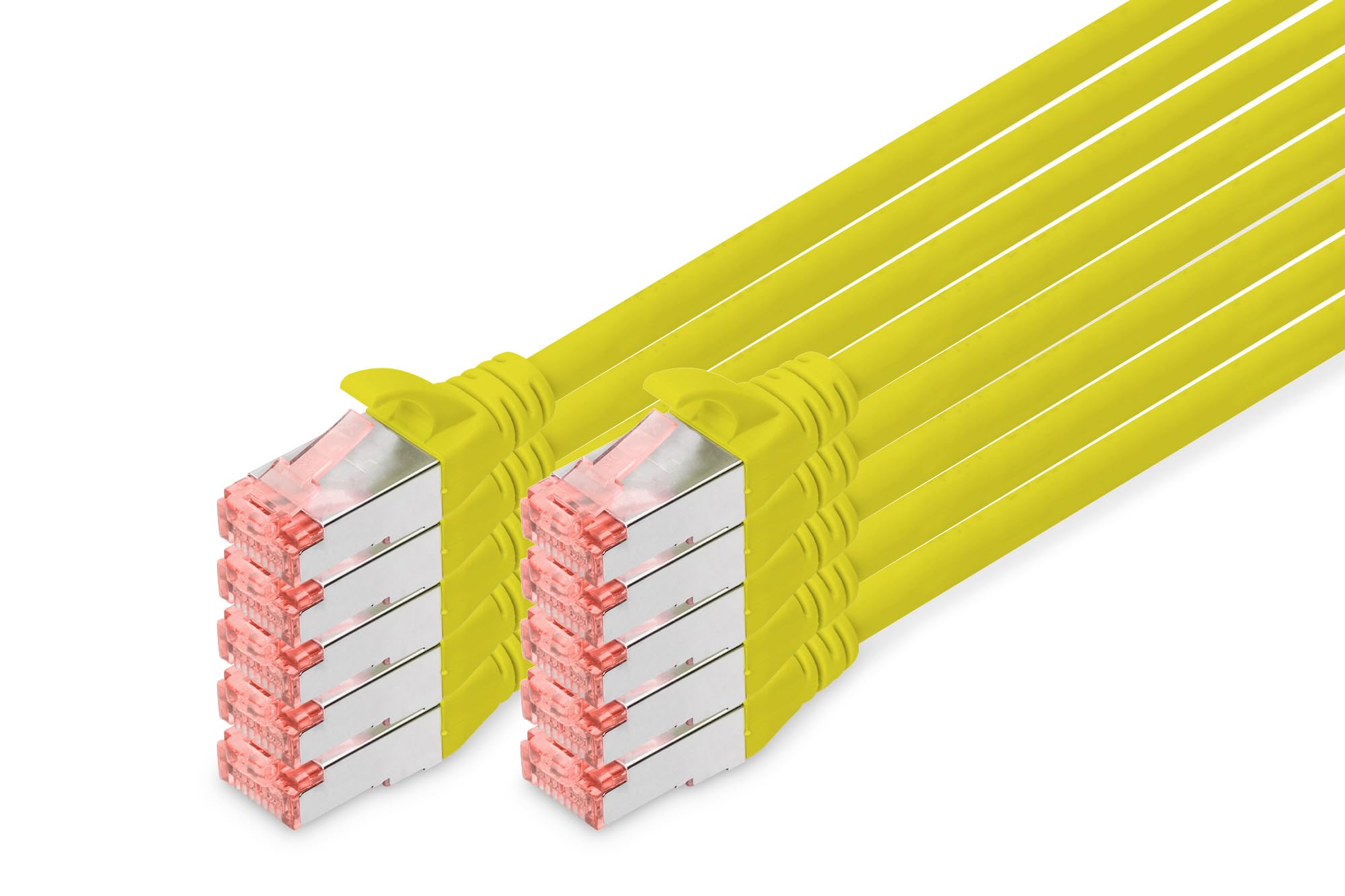 DIGITUS Cat 6-2m LAN Cable - 10 pieces - RJ45 Network Cable - S/FTP