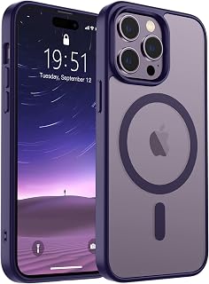 Compatible with iPhone 14 PRO Full Range Magnetic Phone Cases (MagSafe Holder) (Military Grade Drop Protection), Full Clear Hard Case, Case