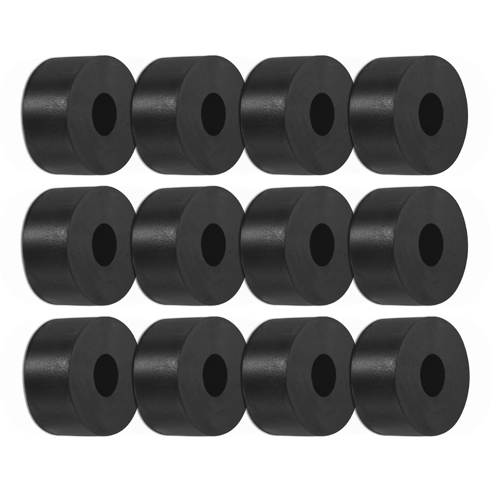 M METERXITY 12-Pack Rubber Isolation Washers, 0.8" OD 0.2" ID 0.4" Thick Mechani