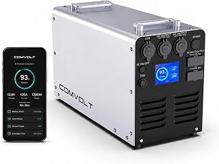 Comvolt Z4200UR RV Power System, 4198Wh 12.8V 328Ah LiFePO4 | Built-in 1800W Pure Sine Inverter, 120A High-Current DC for 12V RV A/C, MPPT Solar + 30A Alternator Charging, Off-Grid Ready