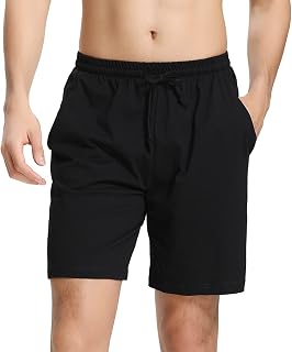 Aseniza Men's Short Shorts, Men's Cotton Shorts, Casual Summer Trousers with Drawstring and Pockets, Bermuda Shorts, Men's Sports Trousers