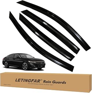 Tape-on Rain Guards for 2018-2022 Honda Accord, Side Vent Visors Shades Window Deflectors