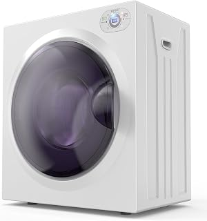 ROVSUN 2.6 Cu.Ft Portable Dryer for Laundry, Electric Clothes Dryer | 120V 1400W, Front Load, Stainless Steel Tub, LCD Control Panel, Six-Mode, Tumble Dryer for Apartment, Home, Dorm