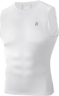 Runhit Compression T-Shirt Sleeveless Mens Tank Top Athletic Muscle Shirts For Men
