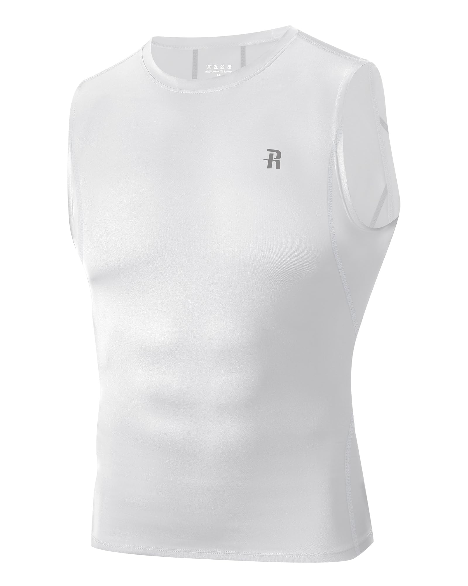 Runhit Compression T-Shirt Sleeveless Mens Tank Top Athletic Muscle Shirts For M