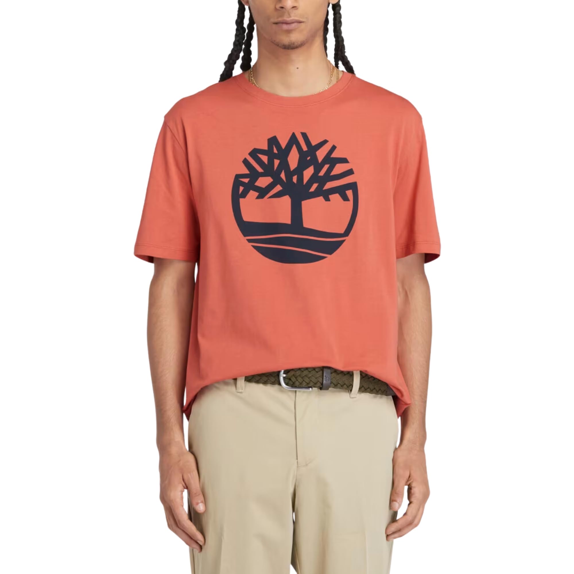 Timberland TFO SS Linear Tee Men T-Shirt TB0A2BRN 100 White