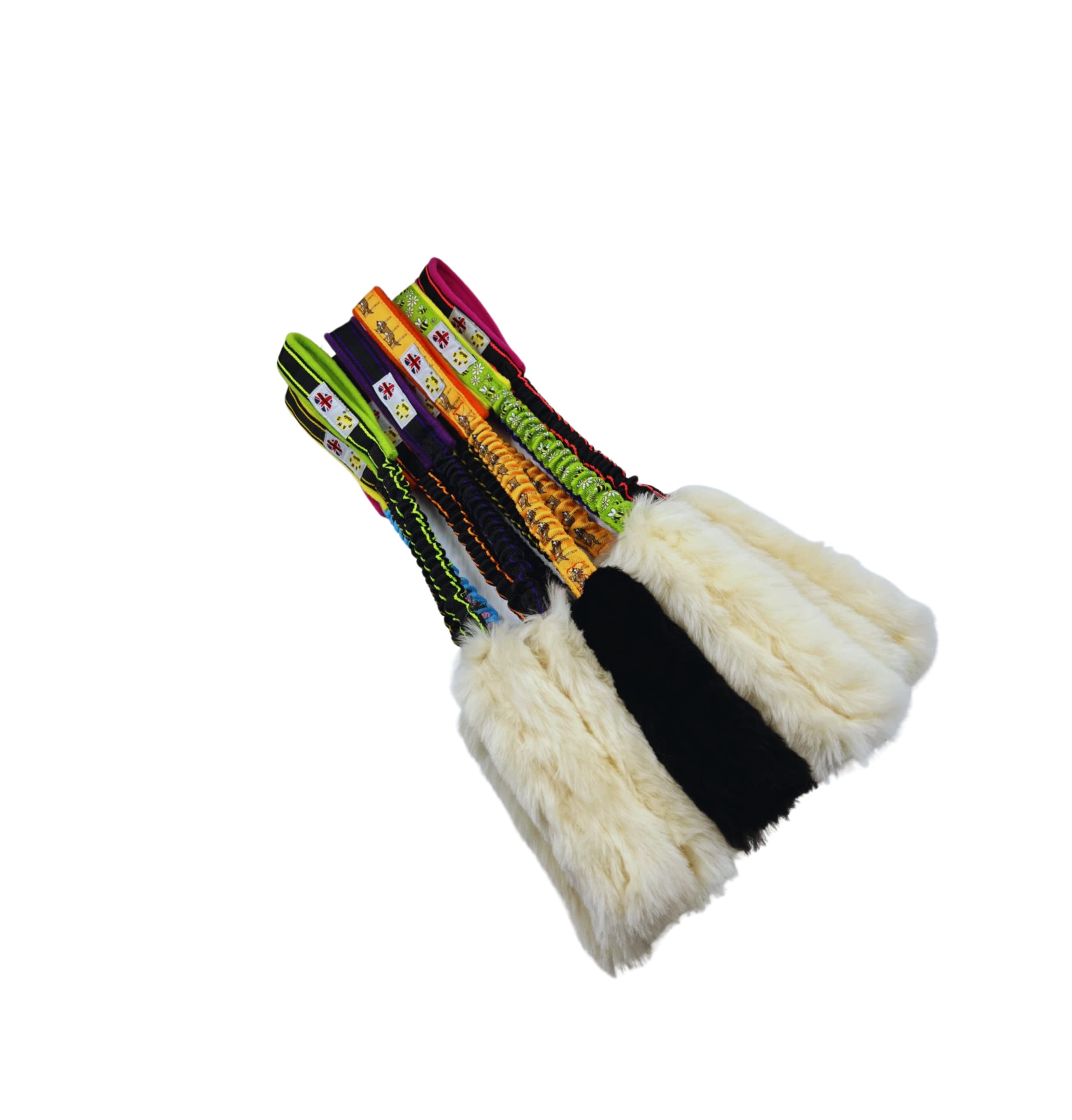 Paws Made™ Bungee Sheep Skin Fur Dog Tug Toy great for motivation and reward bas