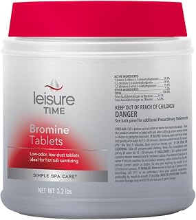 Leisure Time 45401, Spa Bromine Tablets, 2.2 lbs | Fits all floaters and compatible with all bromine systems; Easy-to-use low-odor and low-dust tablets