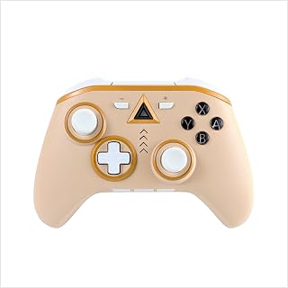 Allone ALG-NSPCWCCM Wireless Controller for Gaming Consoles, Camel, 6.3 x 1.6 x 4.3 inches (16 x 4 x 11 cm), Switch/Switch Lite/OLED Compatible, Rapid Fire Function, Auto Sleep Function, Both Wired