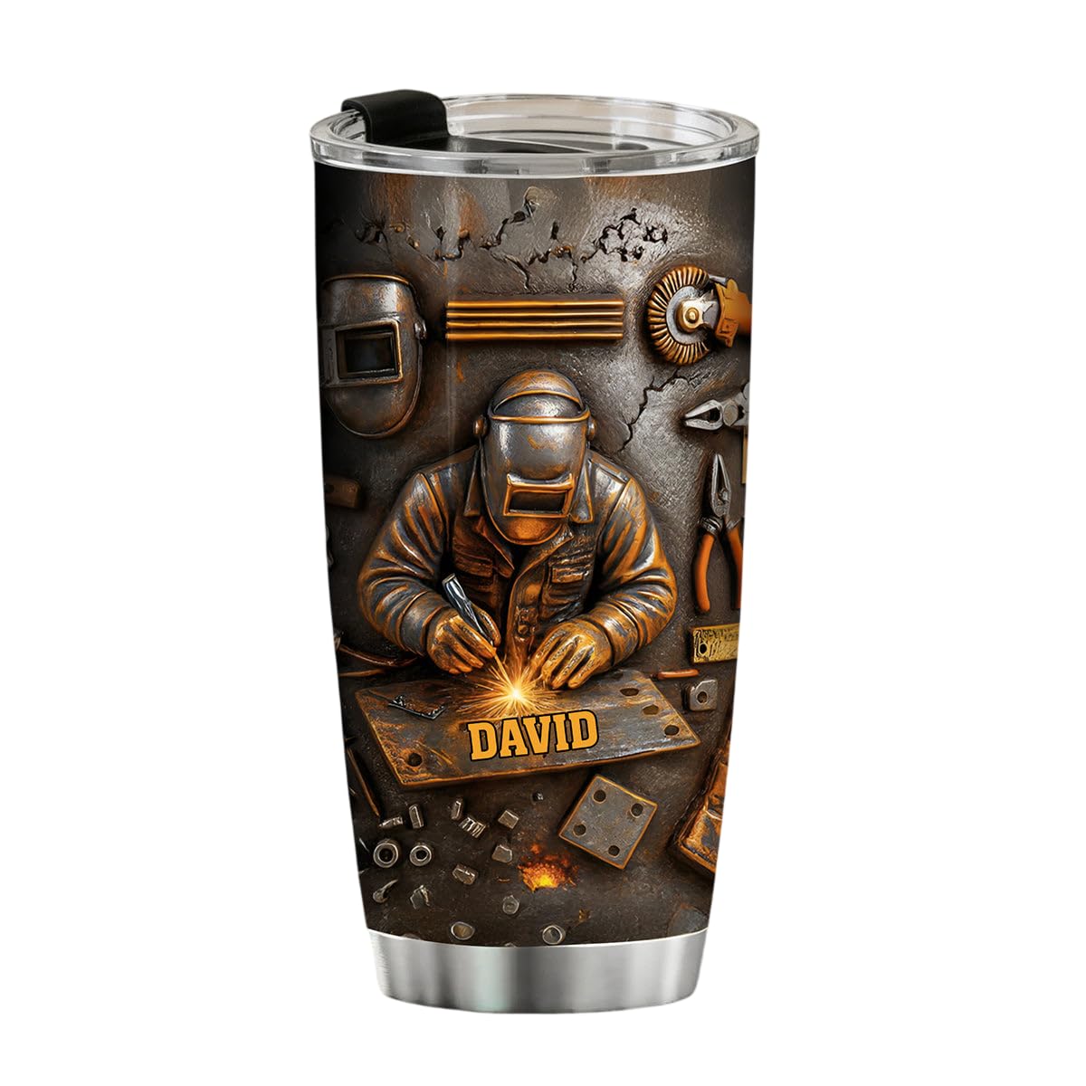 Gift For Welders Showcasing Craftsmanship and Tools - Personalized Tumbler, Cust