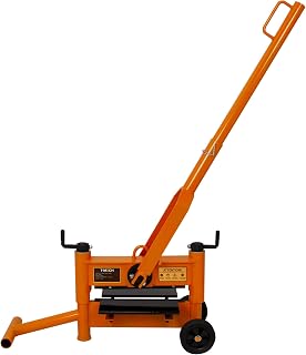 330mm Block Splitter Paving Cutter Concrete Landscaping Stone Brick Masonry Tool Cutting Machine Adjustable Cutting Height 10-200mm 2 Wheels Removable 112cm Handle Top & Bottom 4 Edge Rotatable Blades
