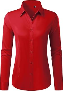 Button Down Shirts for Women Wrinkle Free Dress Shirt Classic Fit Long Sleeve Casual Business Blouse Work