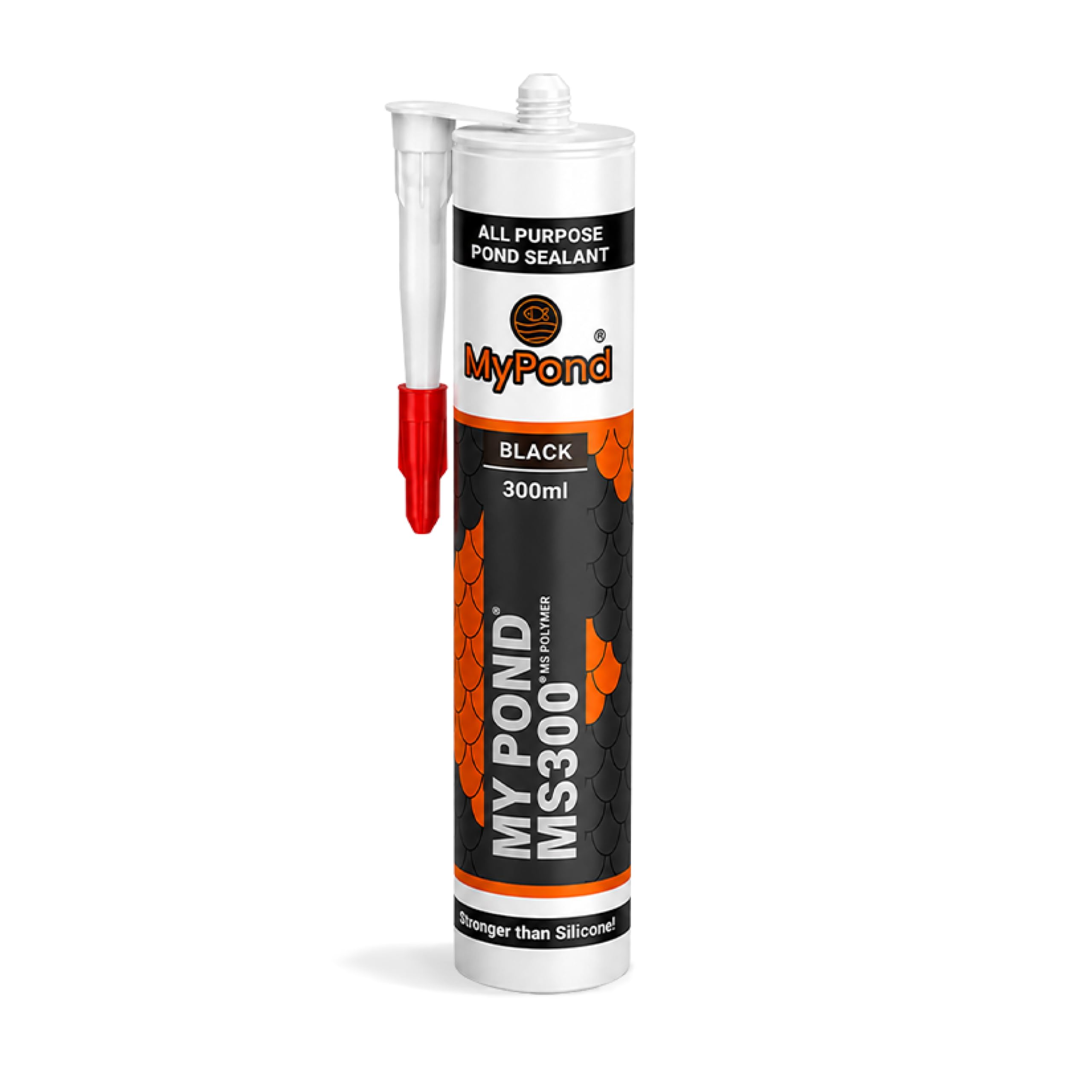 MyPond MS300 Marine Grade Pond Sealant, Black, 300ml | Window Sealer, use for Le