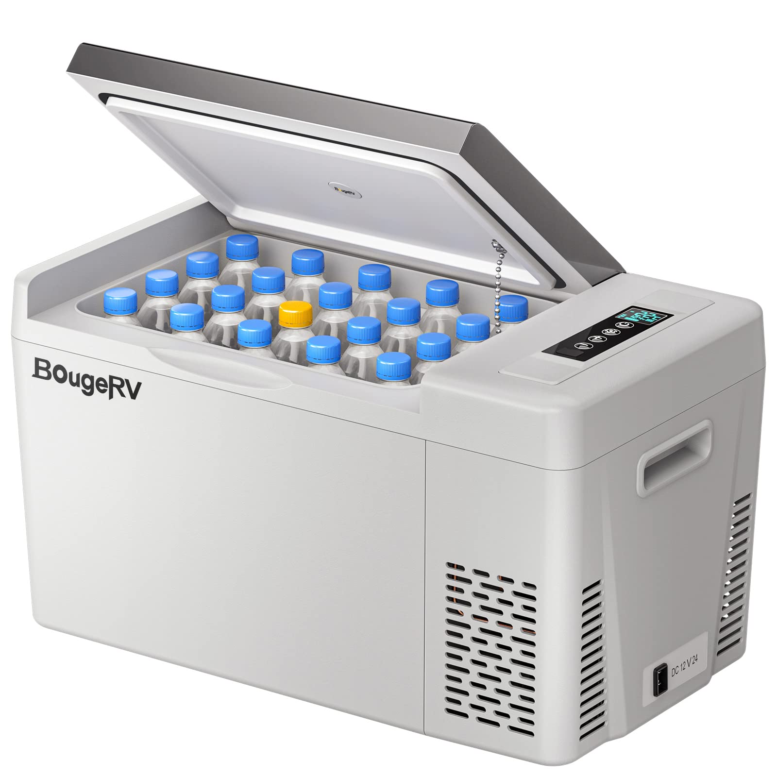 BougeRV 12v refrigerator 23 Quart, -8℉~50℉ Portable Freezer for Car, Grey | No I